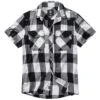 Brandit Half Sleeve Check Shirt White/Black -Brandit Store 4032 46 Brandit Half Sleeve Check Shirt WhiteBlack 01