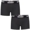 Brandit Boxer Shorts Logo 2 Pack Black / Black 2 Brandit Boxer Shorts Logo 2 Pack Black / Black -Brandit Store 4501 brandit boxershorts logo black black 001