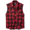 Brandit Checkshirt Sleeveless Red / Black -Brandit Store Brandit Checkshirt Sleeveless Red Black 1 2