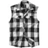 Brandit Checkshirt Sleeveless White / Black 1 Brandit Checkshirt Sleeveless White / Black -Brandit Store Brandit Checkshirt Sleeveless White Black 1 2