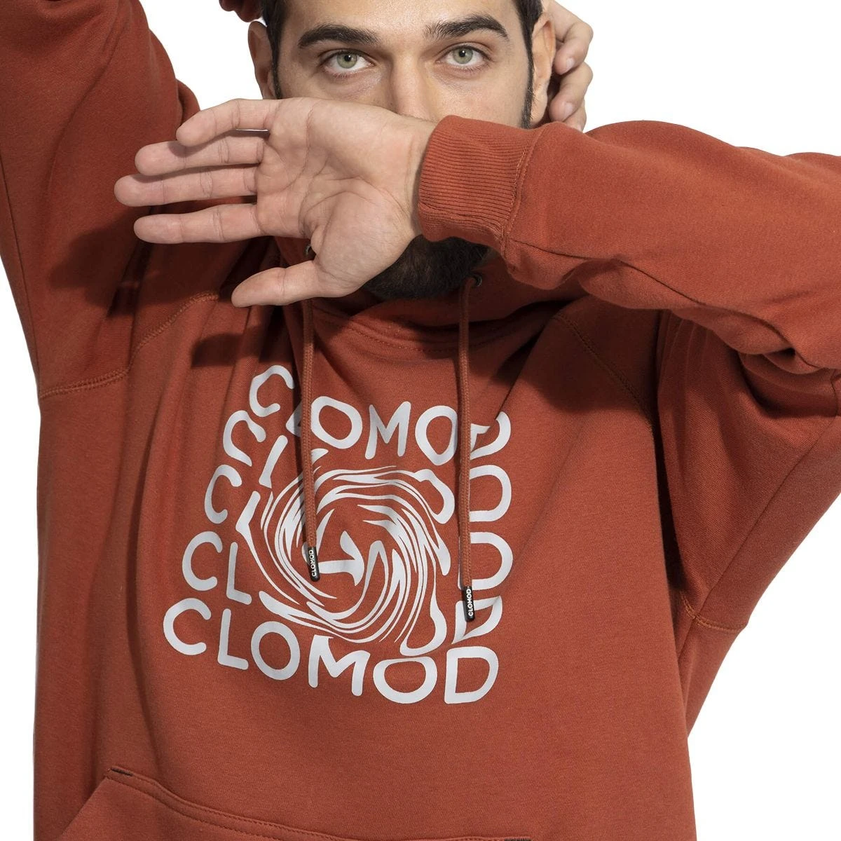 CLOMOD Hoodie "Twirl" Maroon Red 5 CLOMOD Hoodie "Twirl" Maroon Red - Image 3