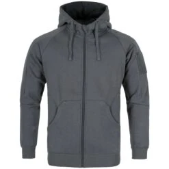 Helikon Urban Tactical Hoodie Lite Full Zip Grey -Brandit Store Helikon Urban Tactical Hoodie Grey Front 01