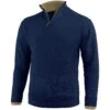 Jack Pyke Ashcombe Zip Neck Pullover Navy -Brandit Store JZKNITASHNAV 01