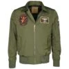 Mil-Tec Top Gun Flight Jacket Hornet Olive Drab -Brandit Store Mil Tec Top Gun Flight Jacket Hornet Olive Drab 1 1200x1200
