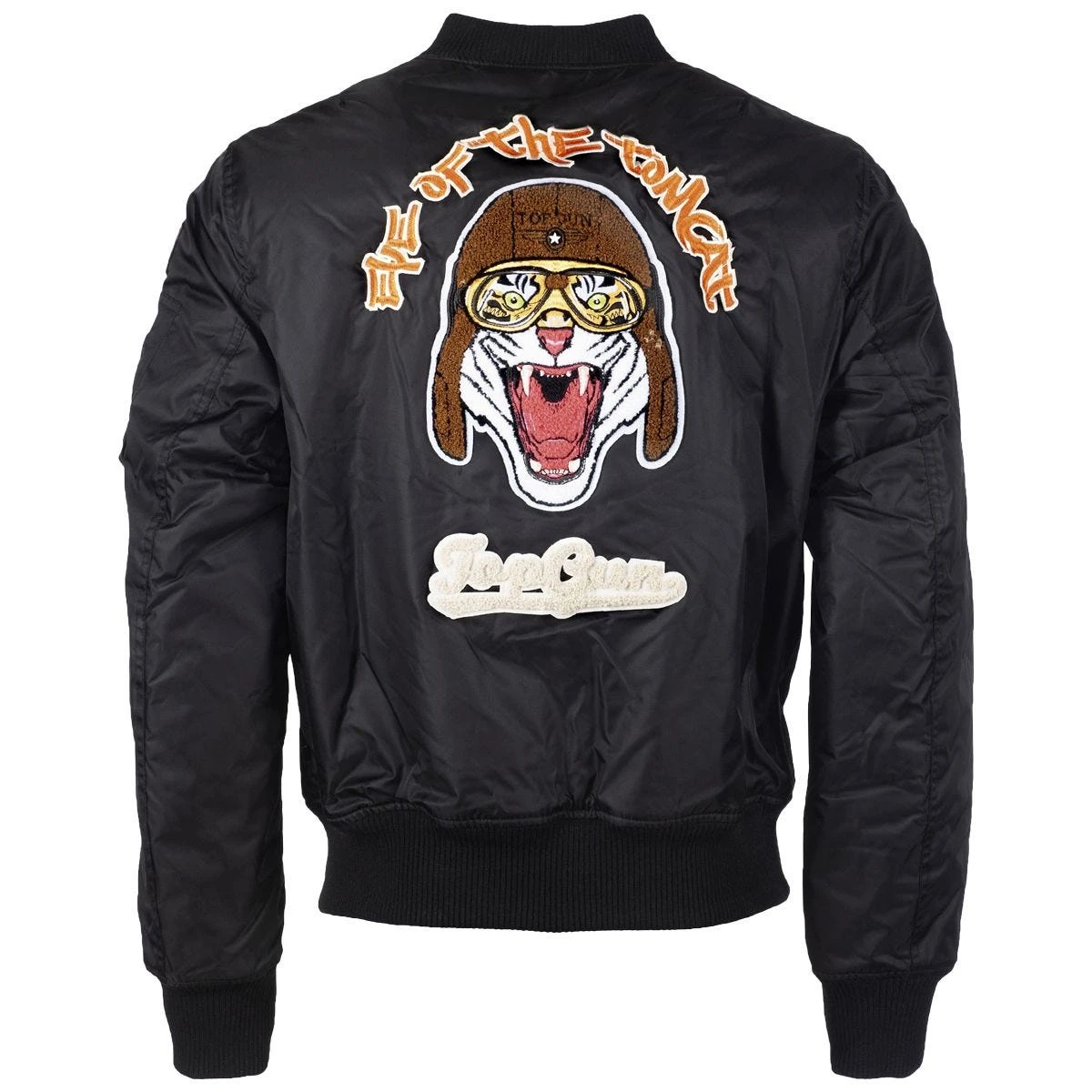 Mil-Tec Top Gun Flight Jacket Tomcat Black 4 Mil-Tec Top Gun Flight Jacket Tomcat Black - Image 2