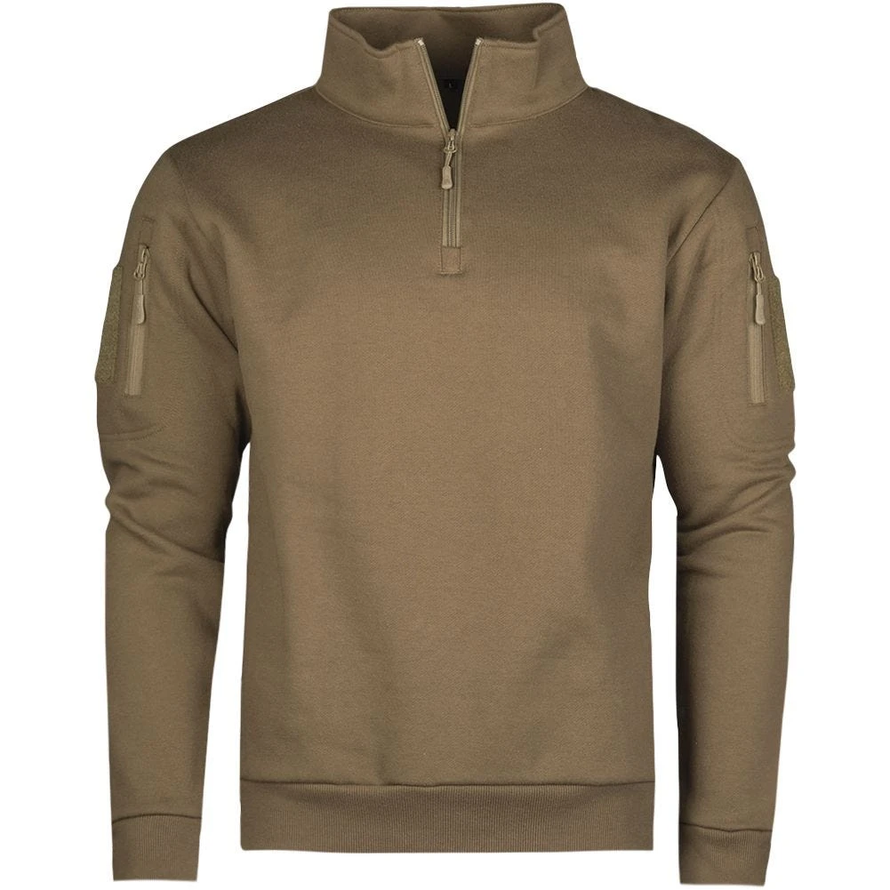 Mil-Tec Tactical Sweatshirt With Zipper Dark Coyote 3 Mil-Tec Tactical Sweatshirt With Zipper Dark Coyote