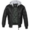 Brandit MA1 Sweat Hooded Jacket Black/Grey -Brandit Store brandit ma1 sweat hooded black grey 001 3
