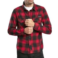 Front Page -Brandit Store brandit wear check shirt red black 2