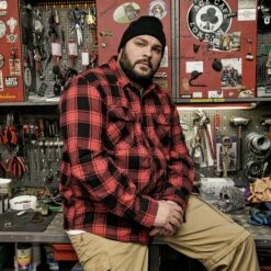 Brandit Check Shirt Red / Black -Brandit Store brandit wear check shirt red black 3