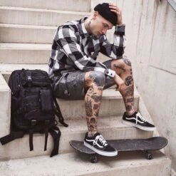 Brandit Check Shirt White / Black -Brandit Store brandit wear check shirt white black 4