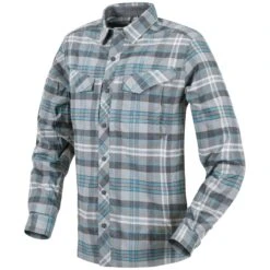 Helikon Defender Mk2 Pilgrim Long Sleeve Shirt Blue Plaid