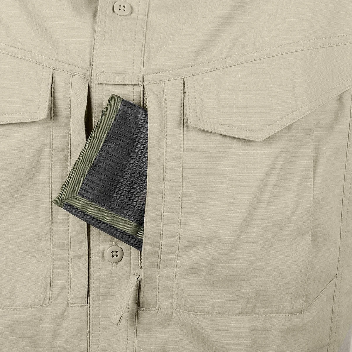 Helikon Defender Mk2 Short Sleeve Shirt Khaki 6 Helikon Defender Mk2 Short Sleeve Shirt Khaki - Image 4