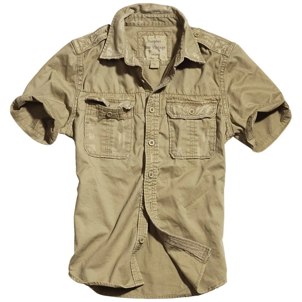 Surplus Raw Vintage Short Sleeve Shirt Beige